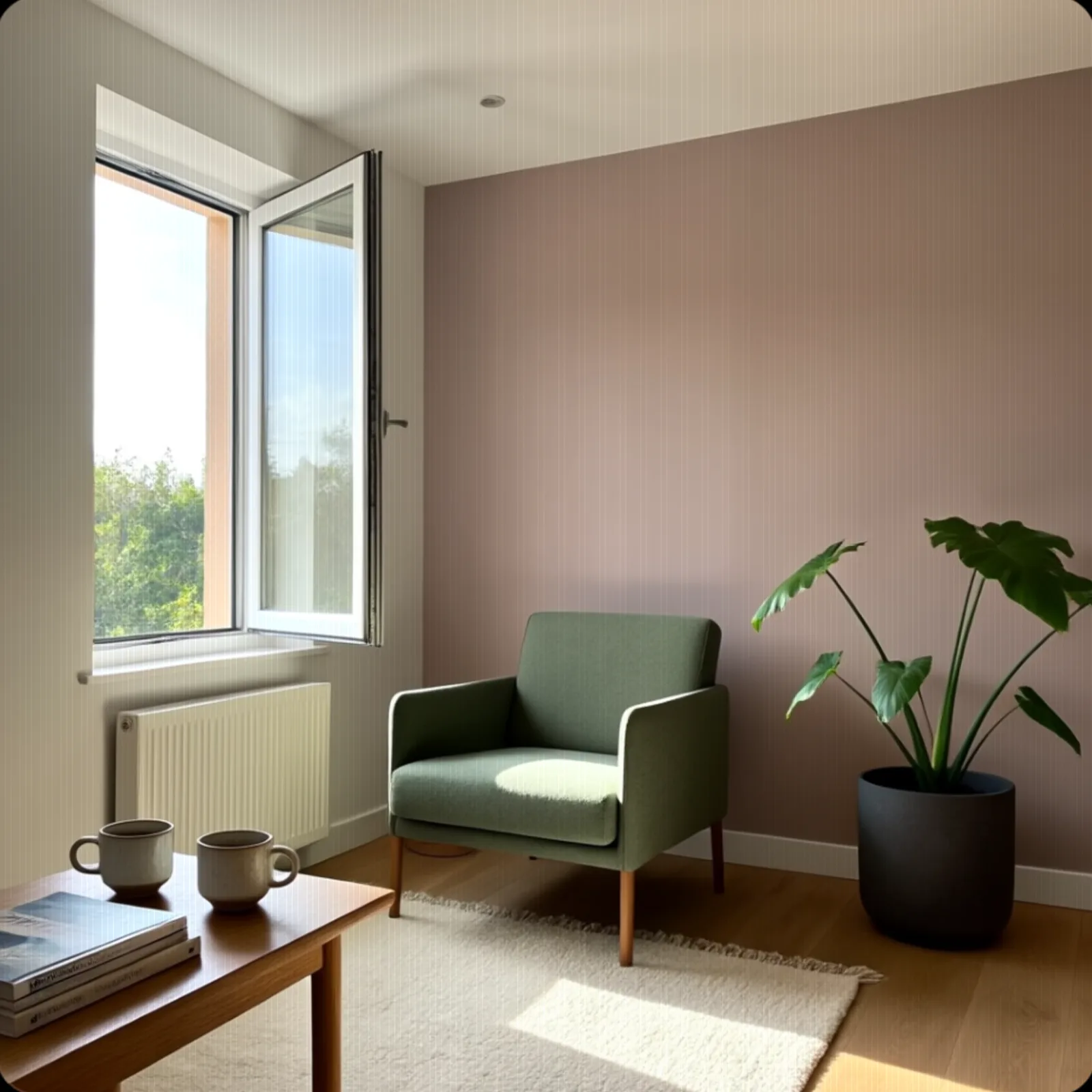 A quiet living room in soft daylight